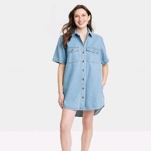 EUC Universal Thread Denim Shirt Dress L